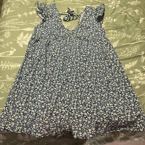 Floral Blue and White Dress